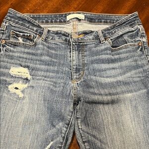 Women's Loft  Distressed Blue Jeans